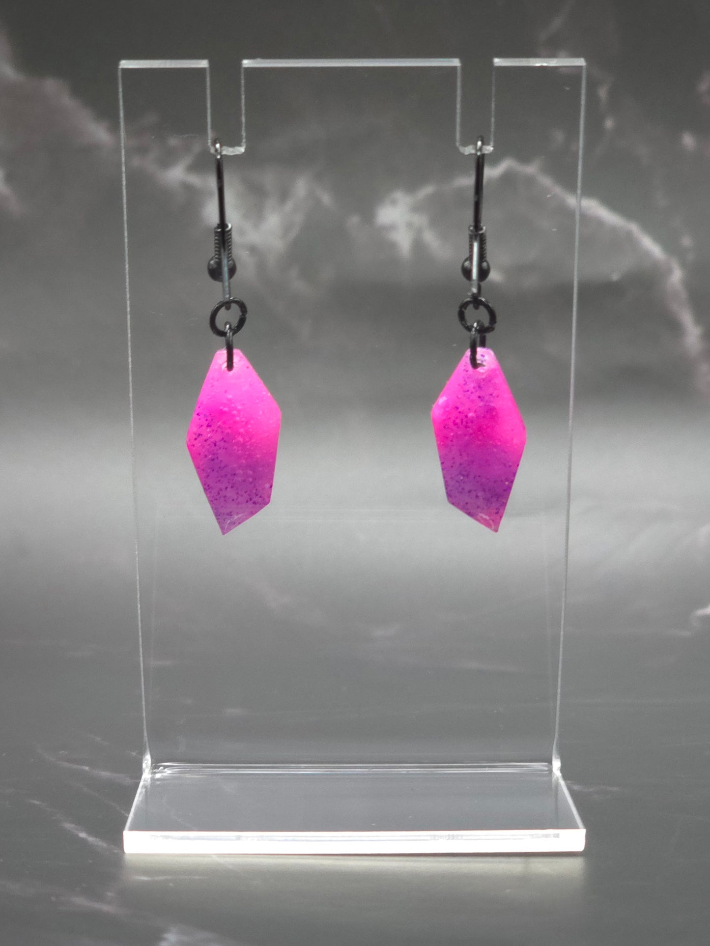 Ghoulish Purple Holiday Resin Earrings