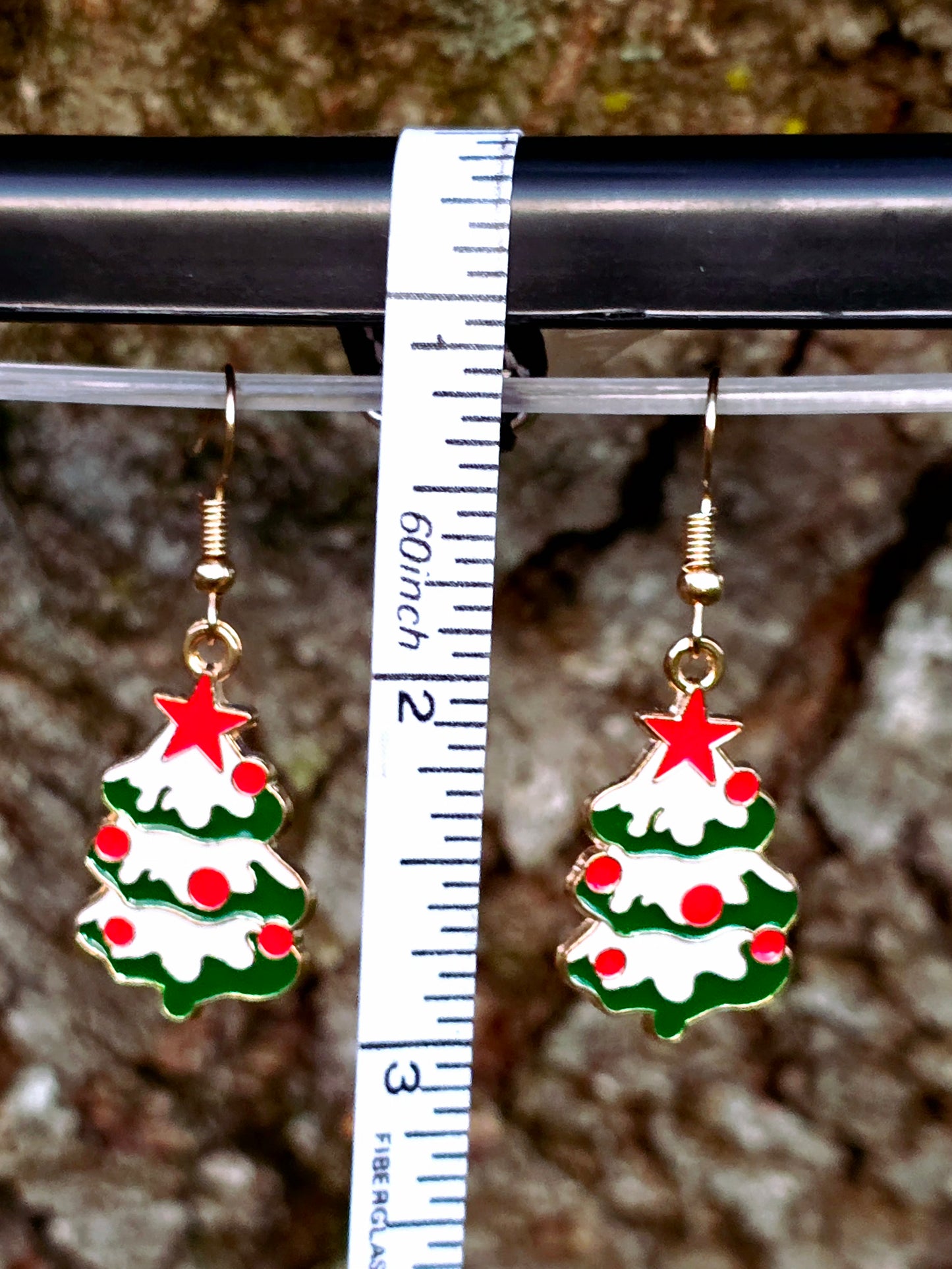 Christmas Tree Dangle Earrings