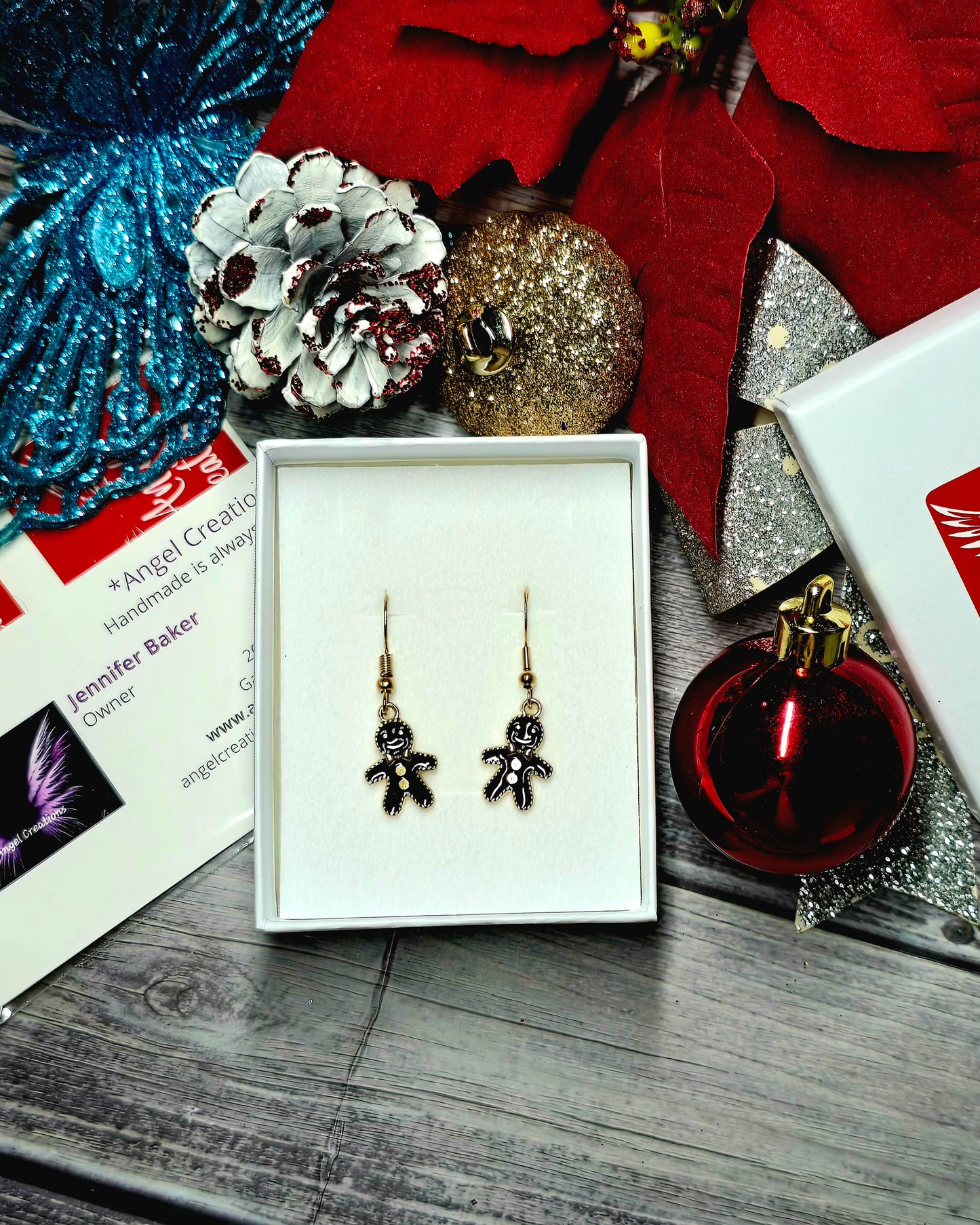 Gingerbread Dangle Earrings