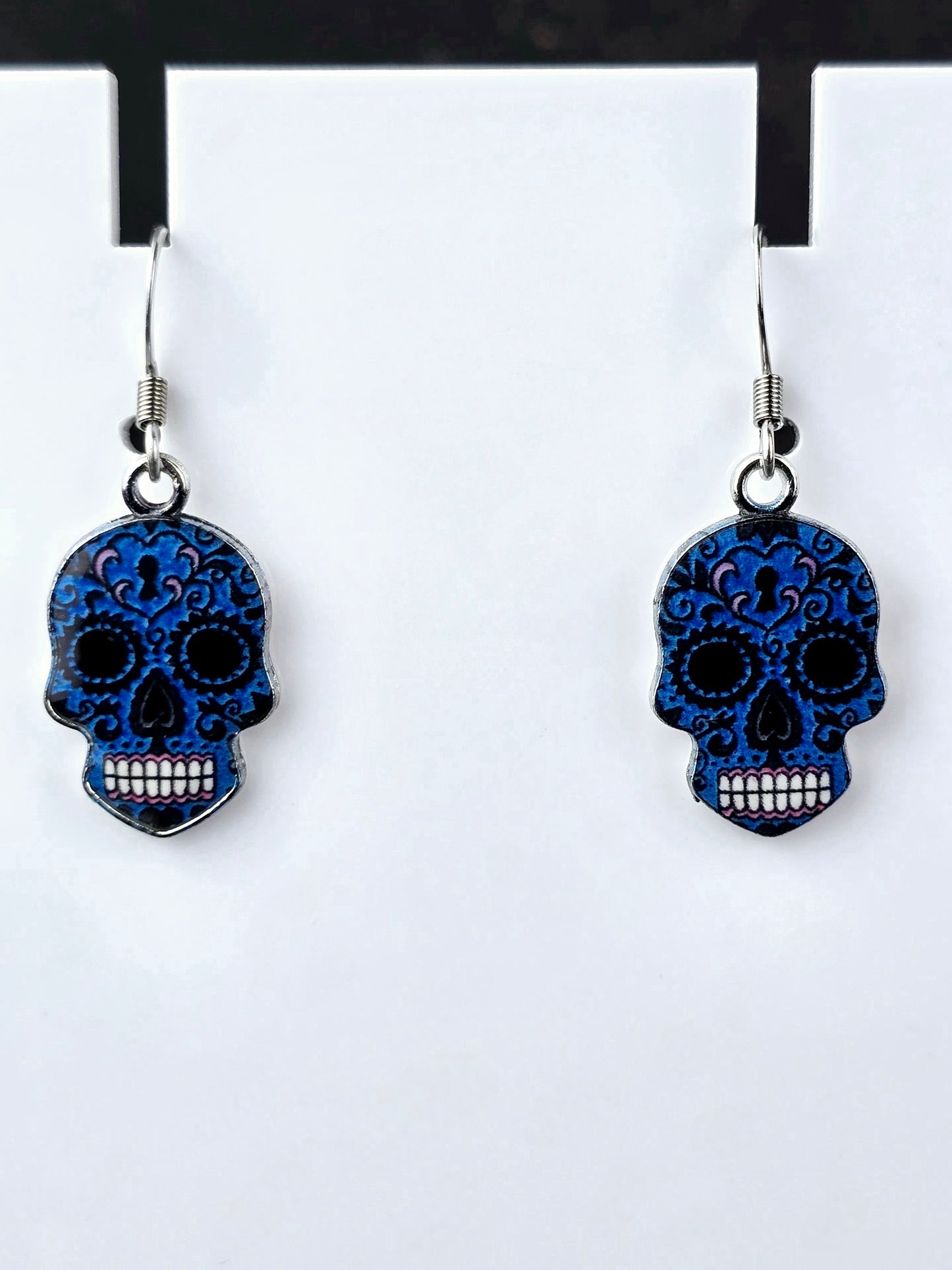 SugarSkull Dangle Fishhook Earrings