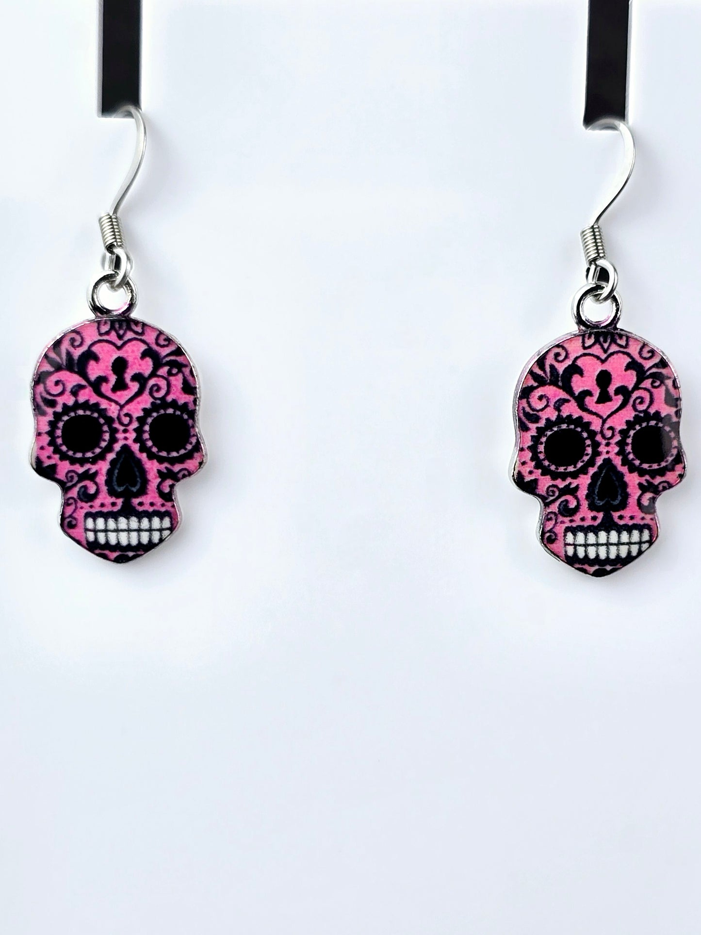 SugarSkull Dangle Fishhook Earrings