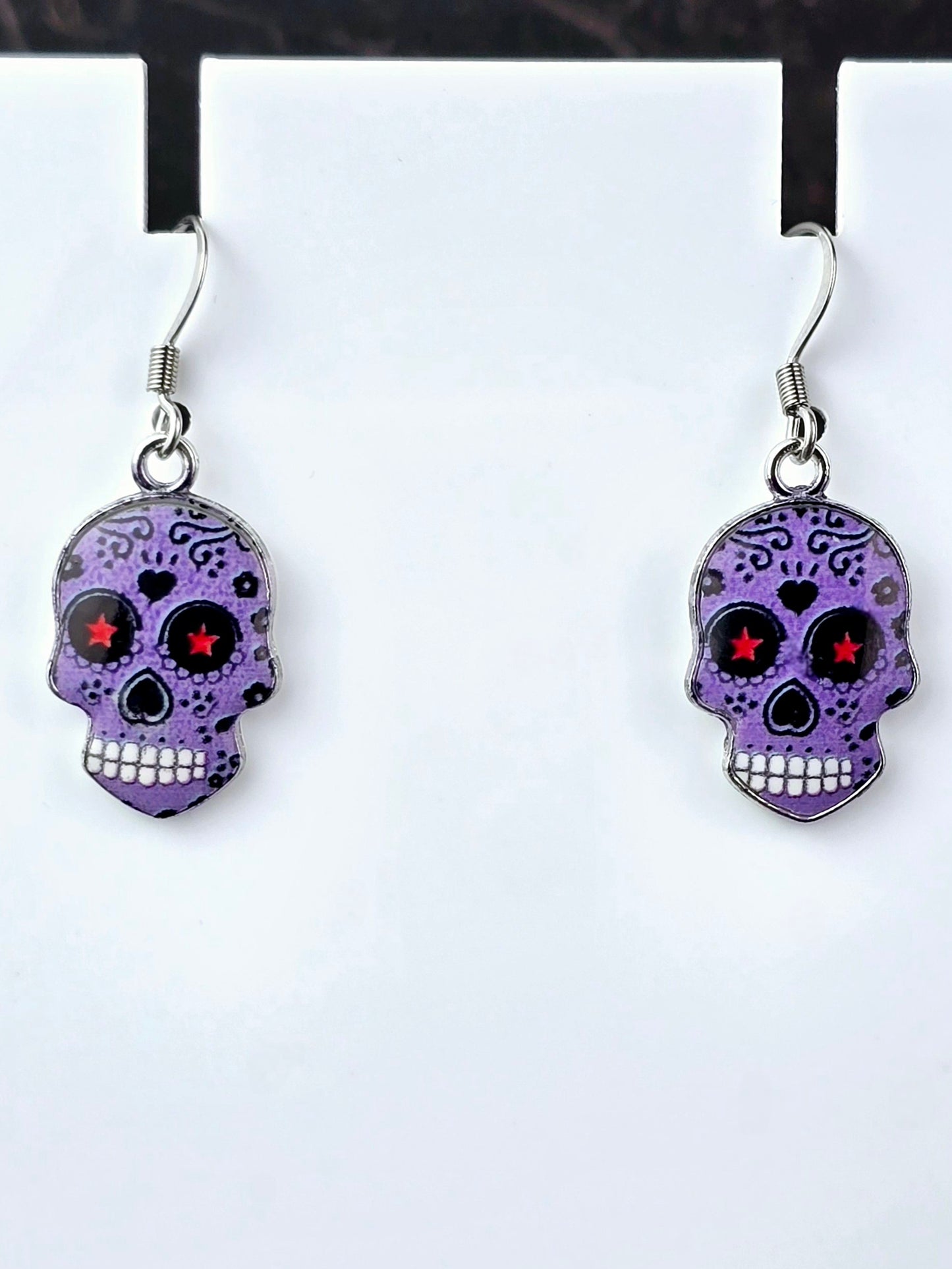 SugarSkull Dangle Fishhook Earrings