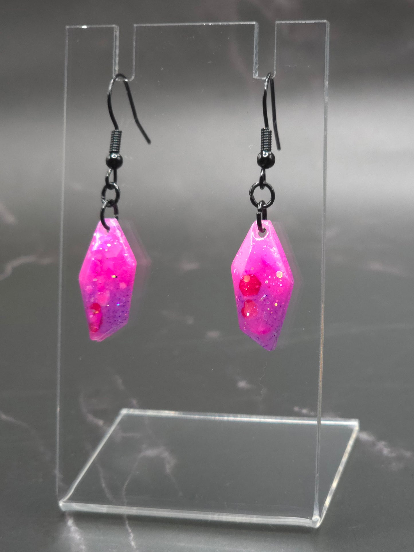 Ghoulish Purple Holiday Resin Earrings