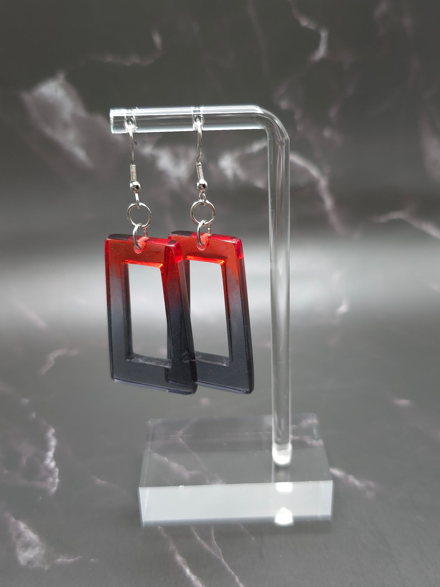 Sleek Resin Hoop Earrings