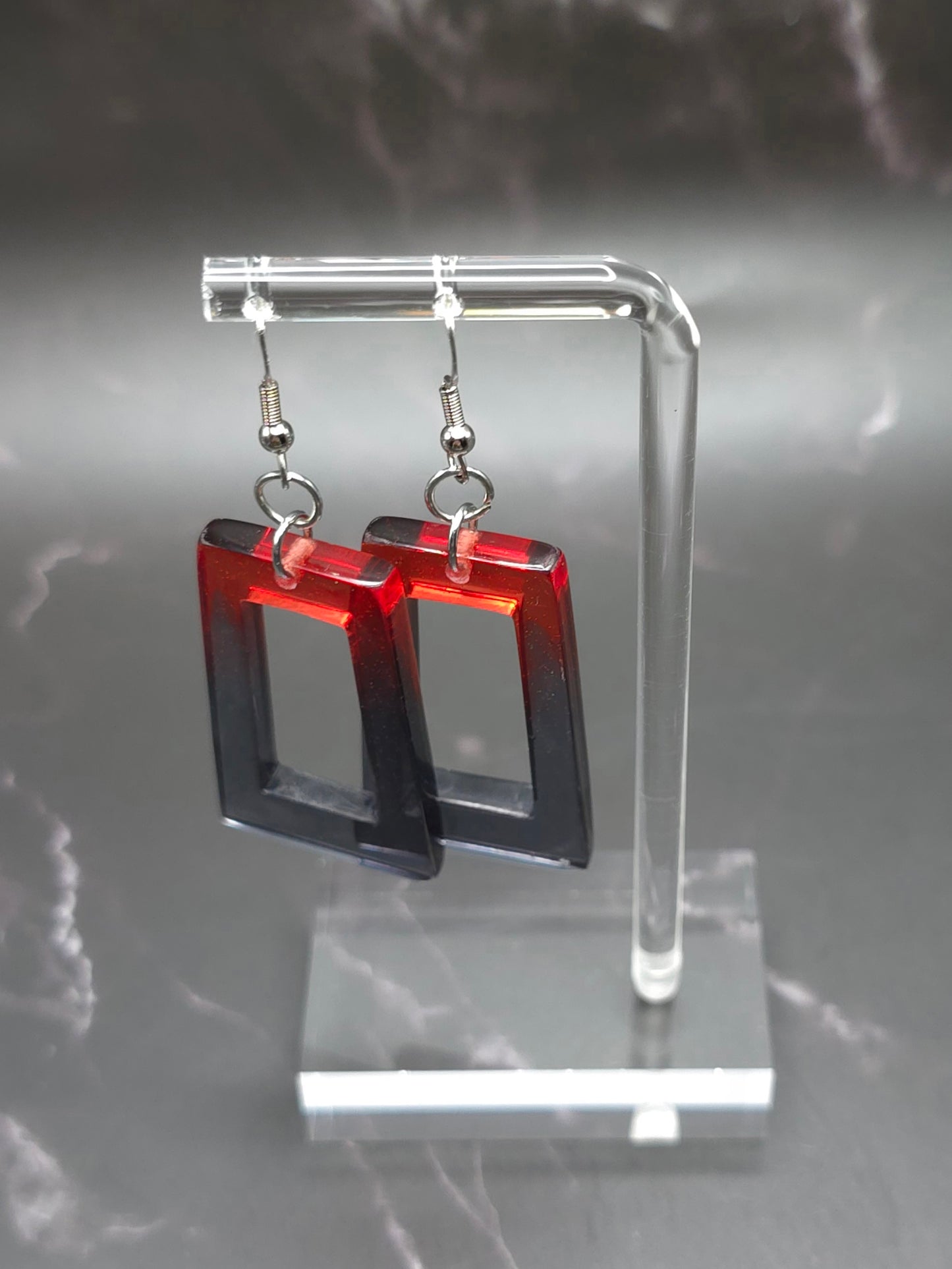 Sleek Resin Hoop Earrings