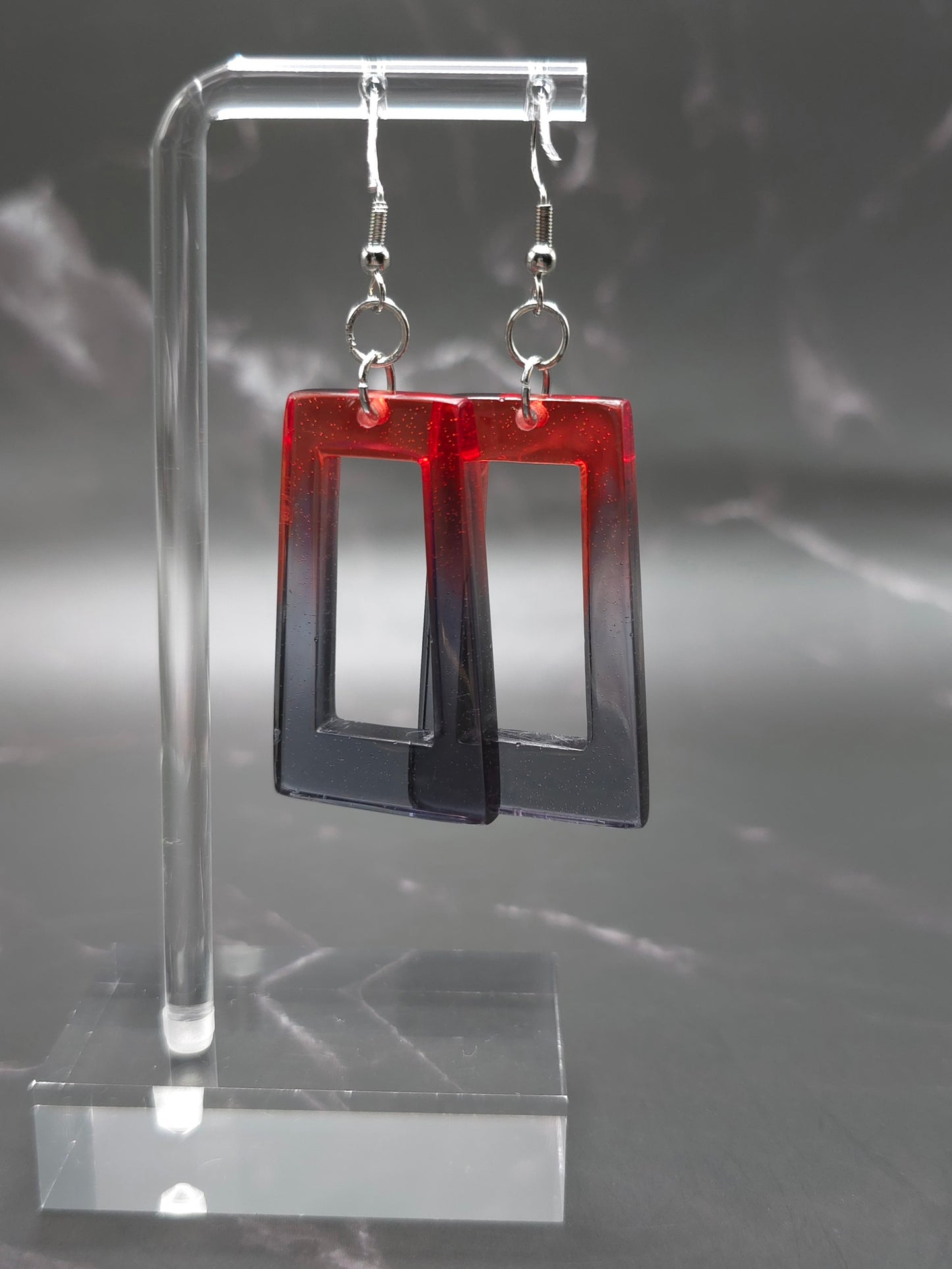 Sleek Resin Hoop Earrings