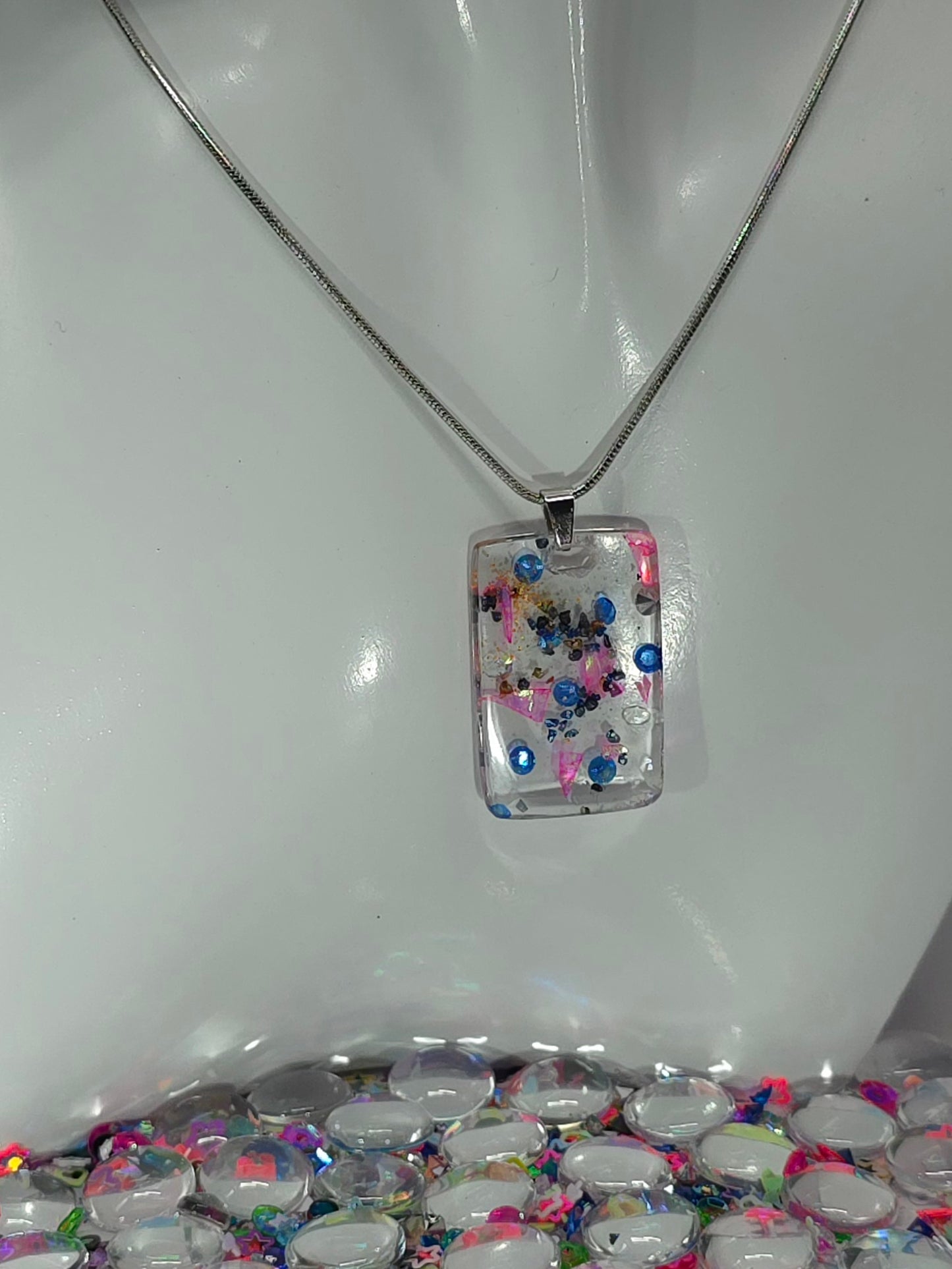 Sparkle of Color Resin Necklace