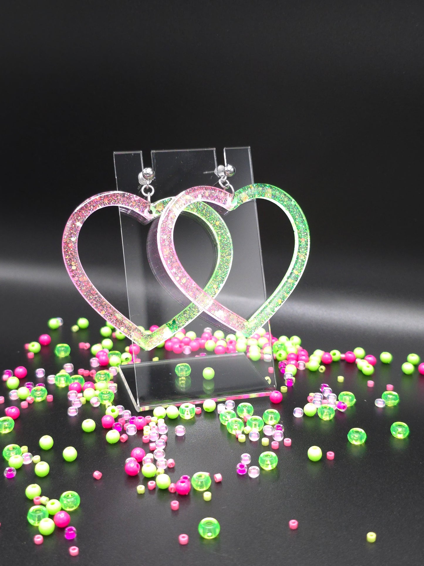 Hoops of the Heart Resin Earrings