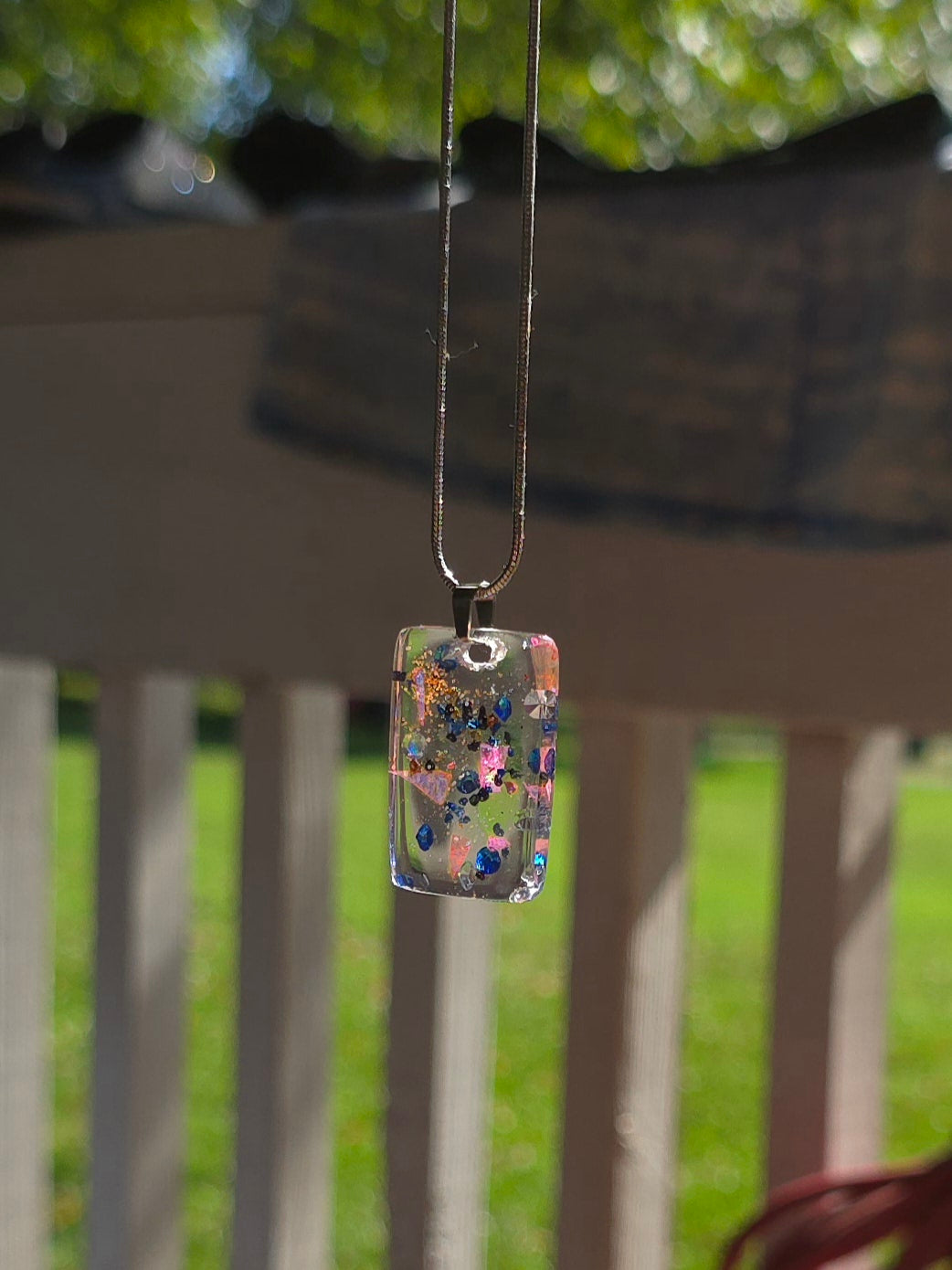 Sparkle of Color Resin Necklace