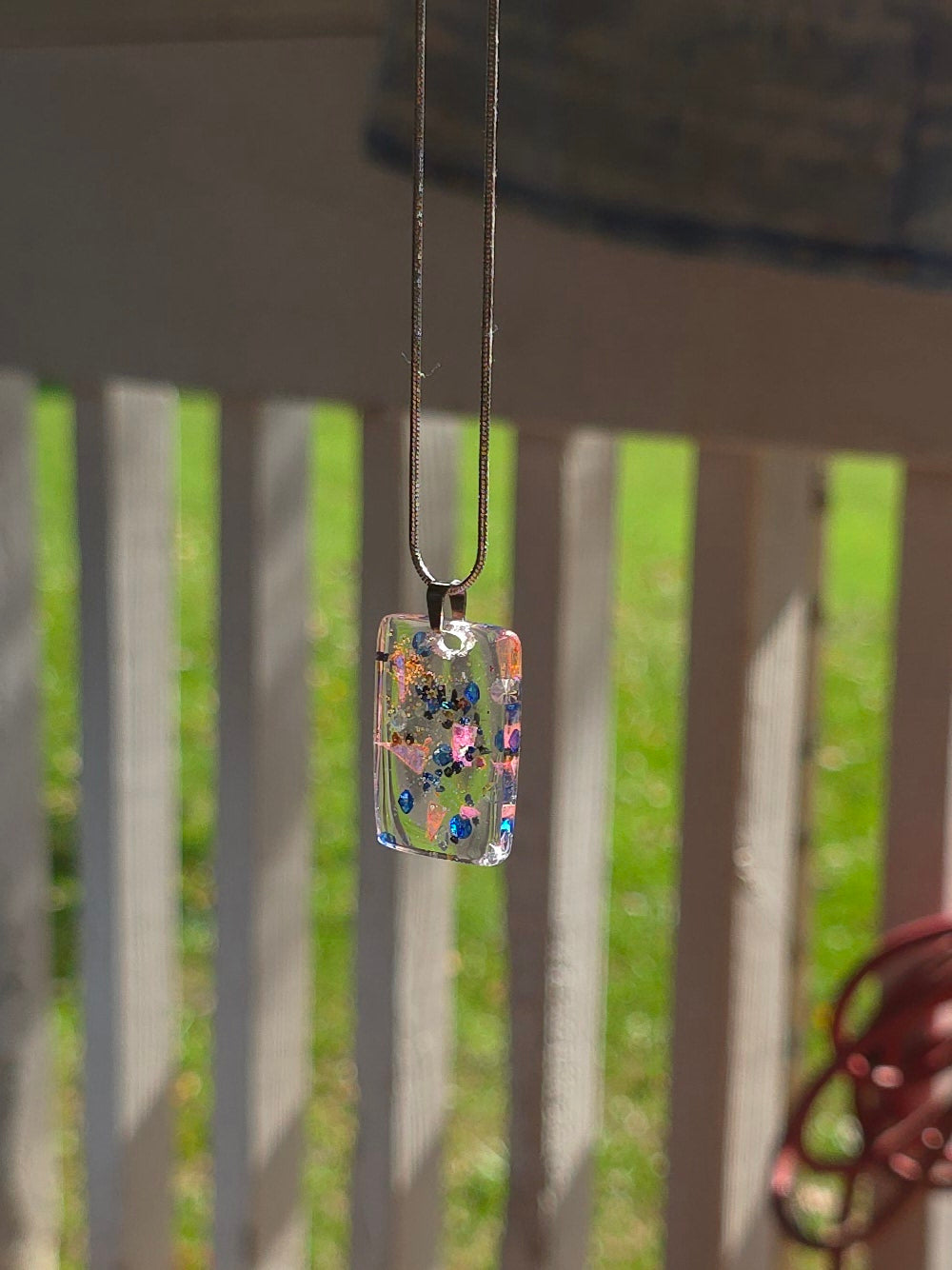 Sparkle of Color Resin Necklace