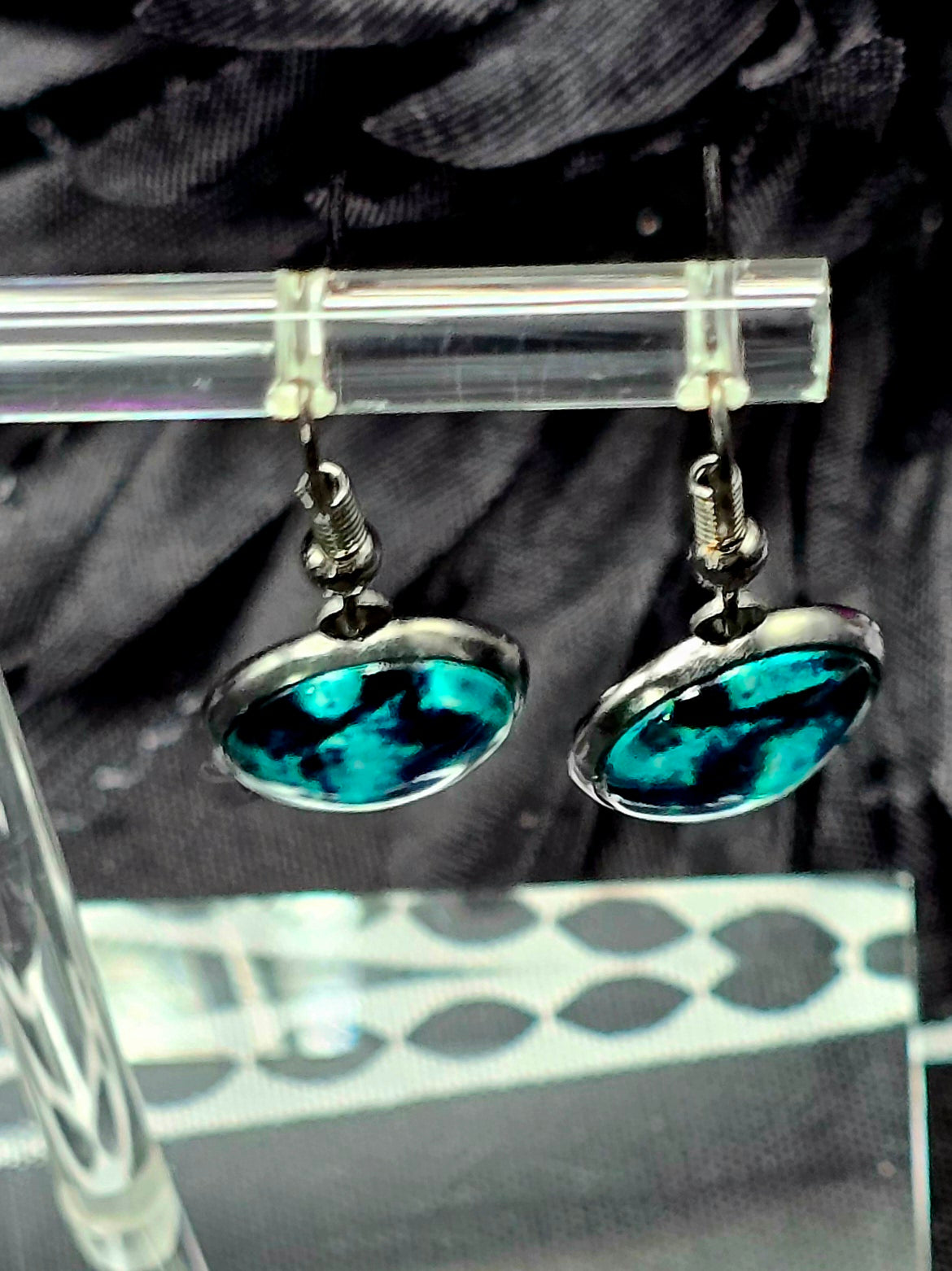 Galaxy Bezel Dangle Earrings