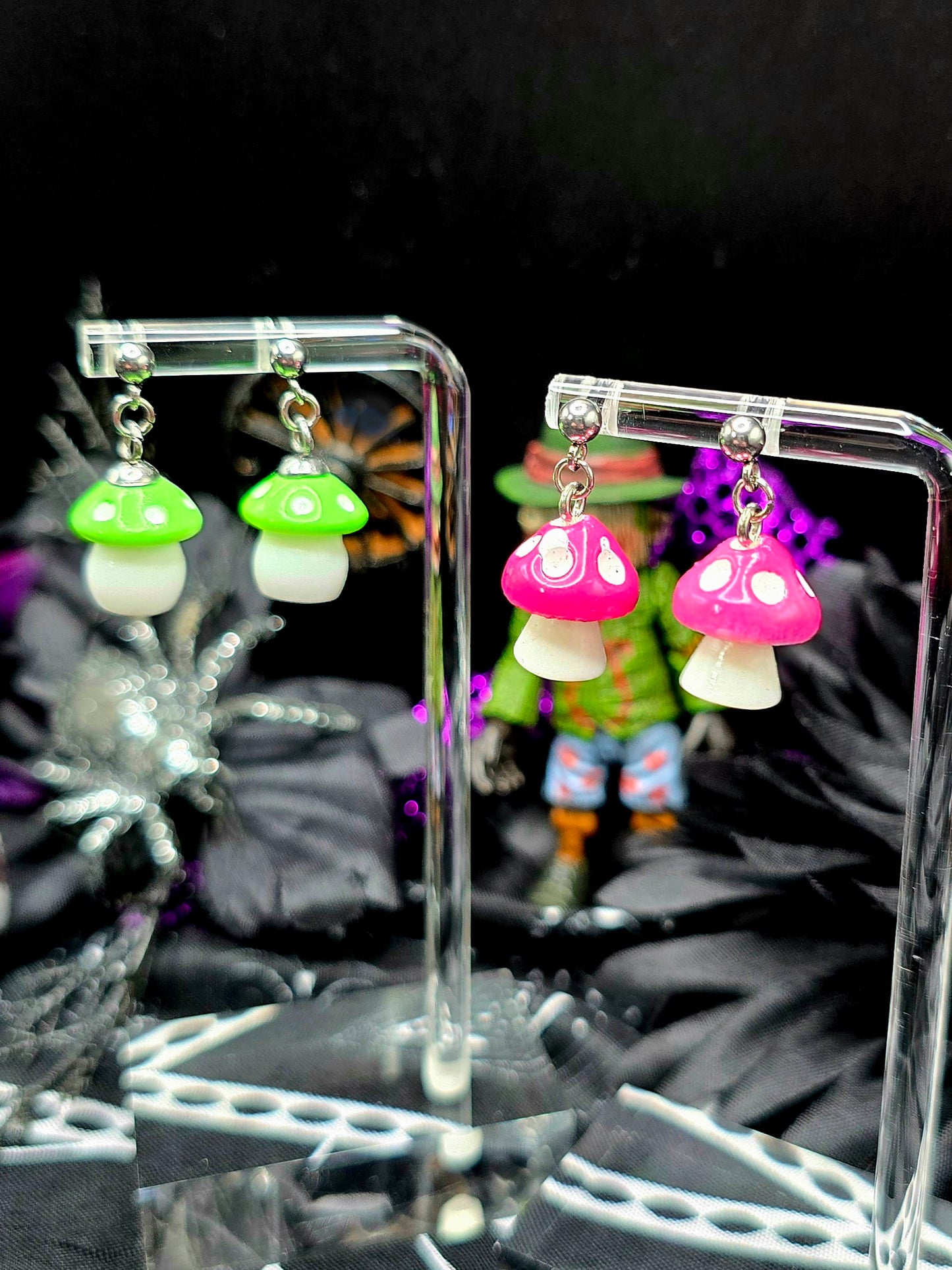 Fun Mushroom Post Style Earrings