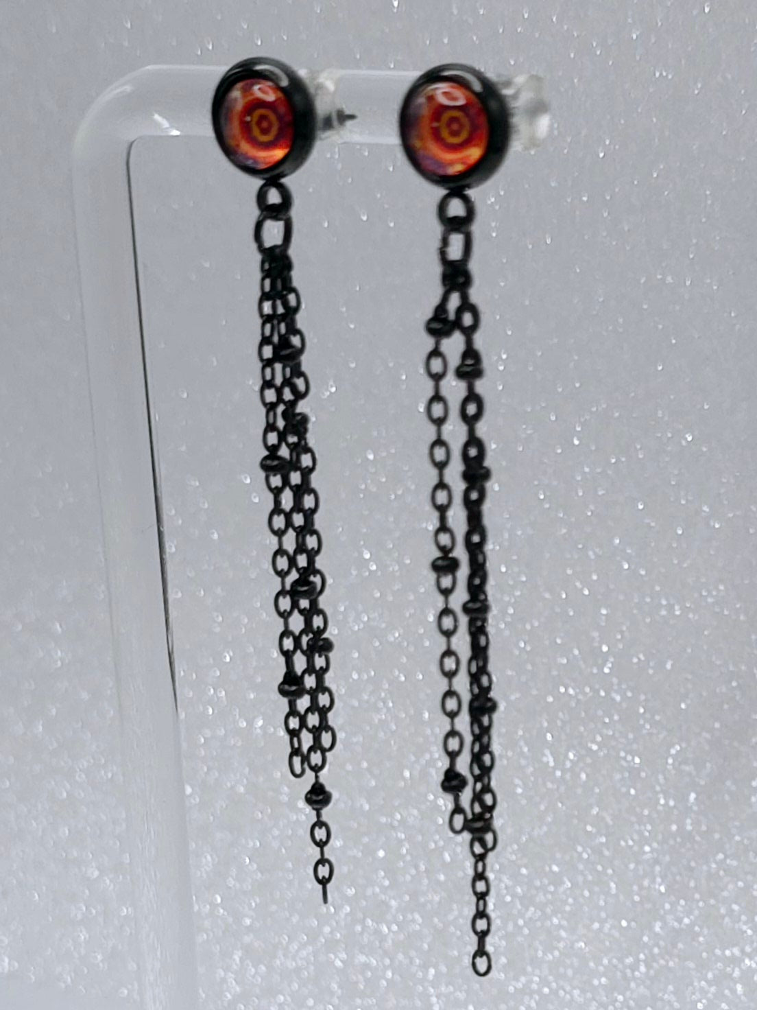 Tripy Post Stud Dangle Earrings