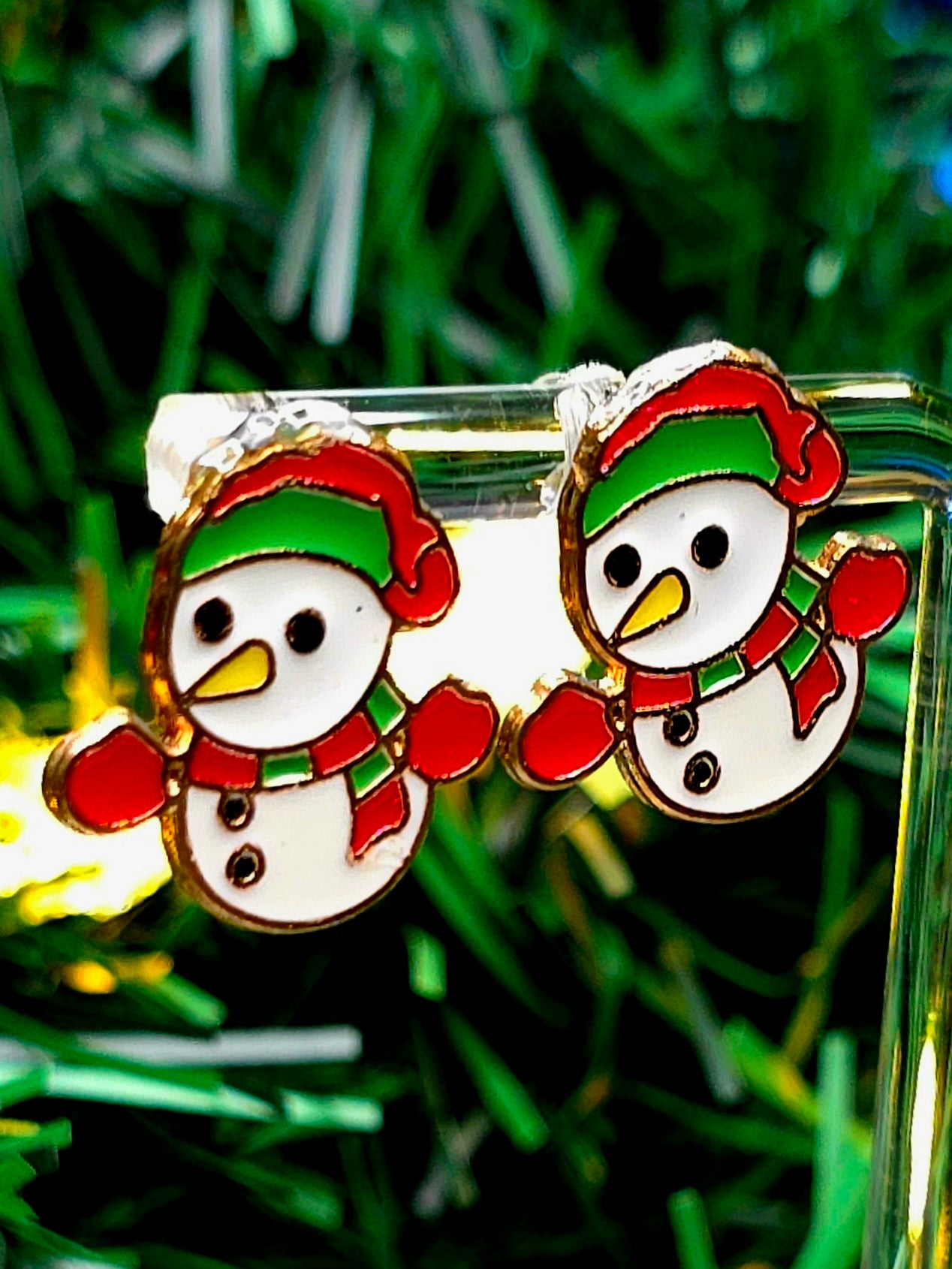 Snowman Post Stud Earrings