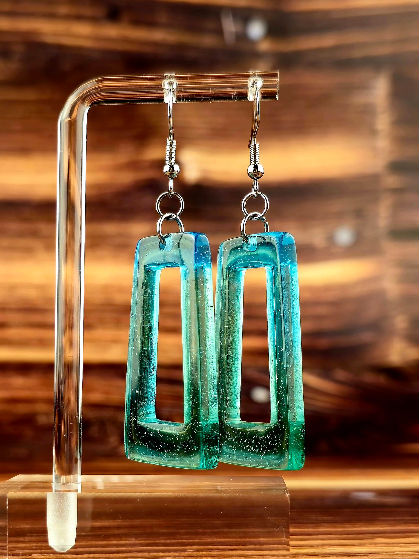 LoveBlue Hoop Resin Earrings