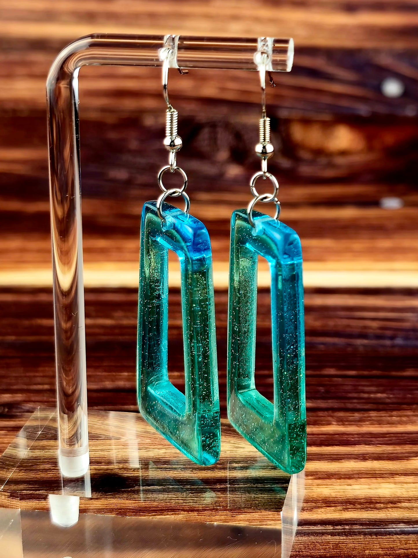 LoveBlue Hoop Resin Earrings