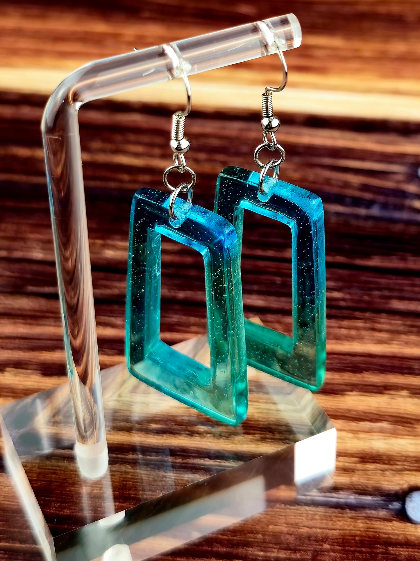 LoveBlue Hoop Resin Earrings