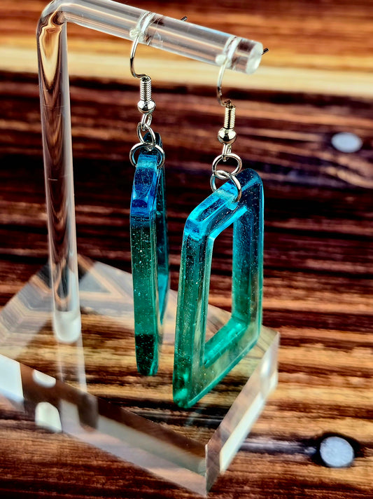 LoveBlue Hoop Resin Earrings