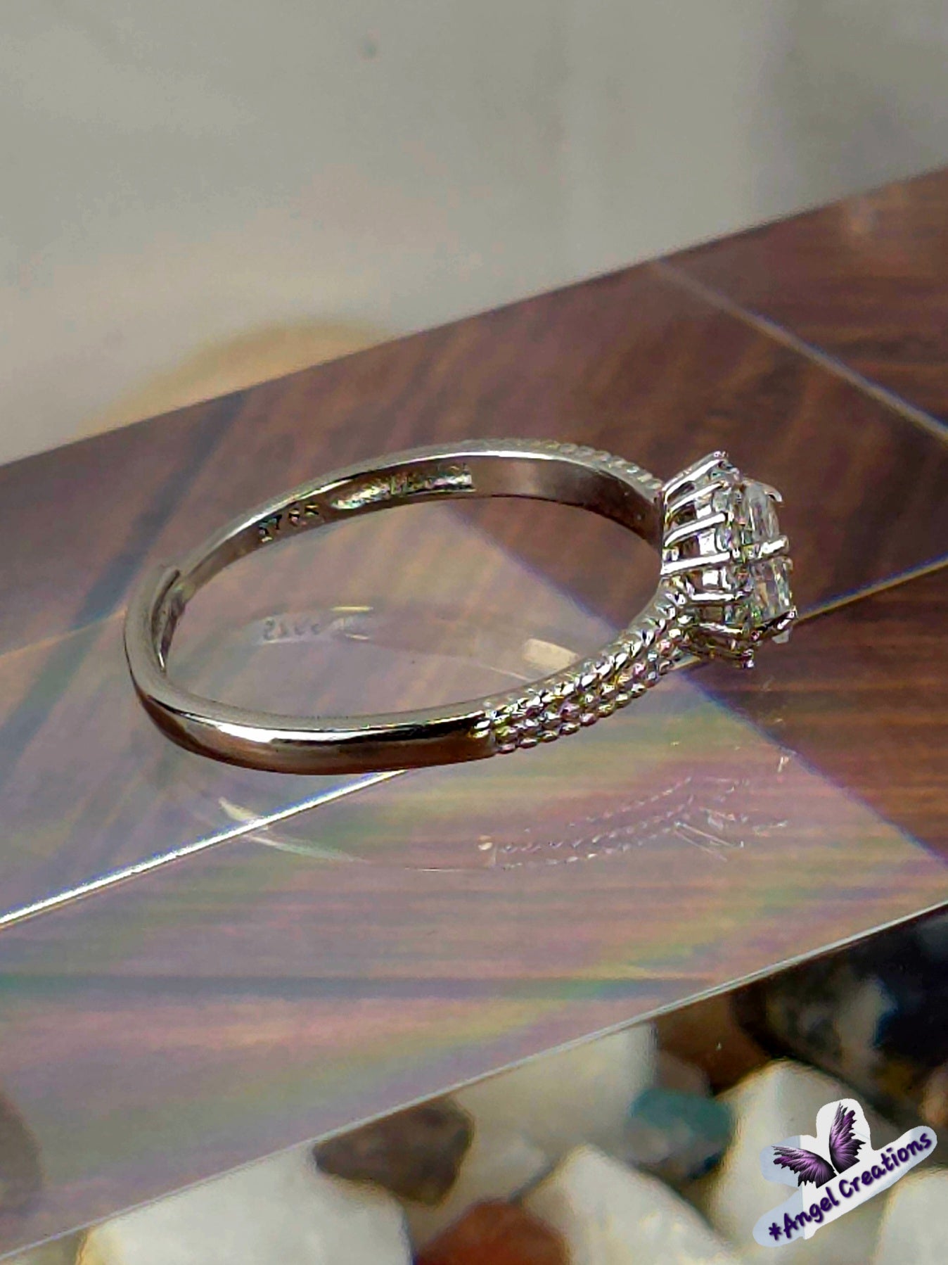 Sterling Silver Ring With Clear Oval Cubic Zirconium Gemstone