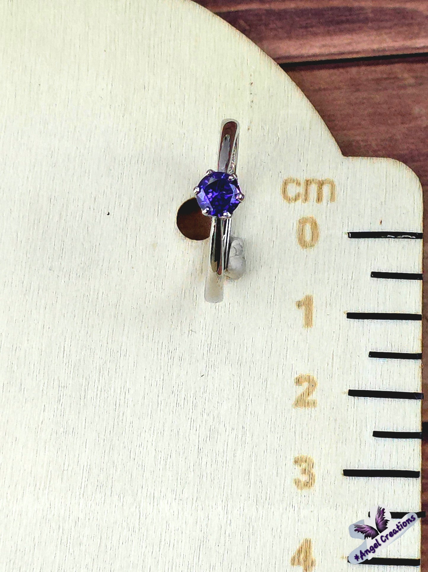 Amethyst Gemstone Sterling Silver Adjustable Ring