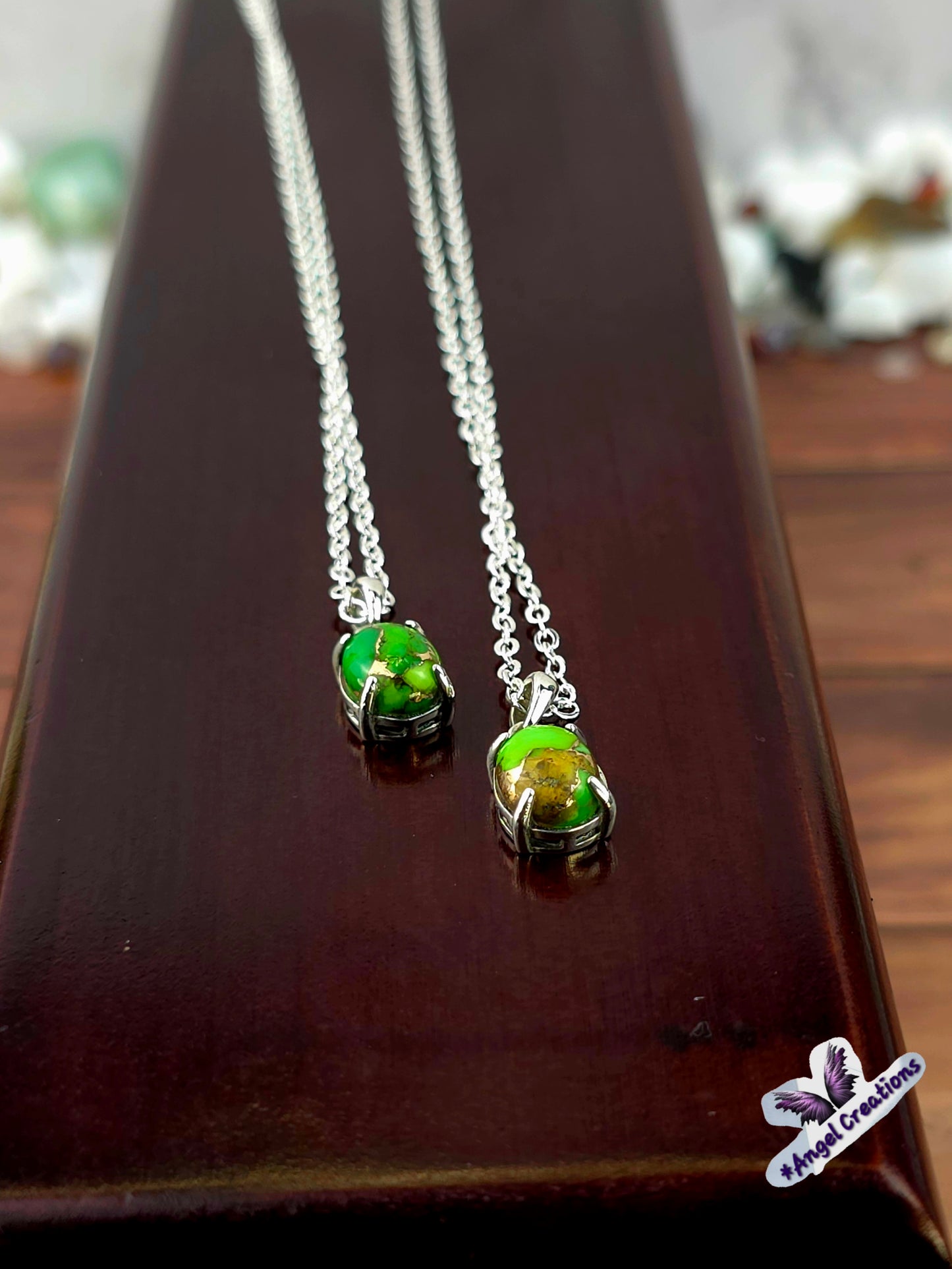 Sterling Silver Necklace Featuring A Turquoise Stone.