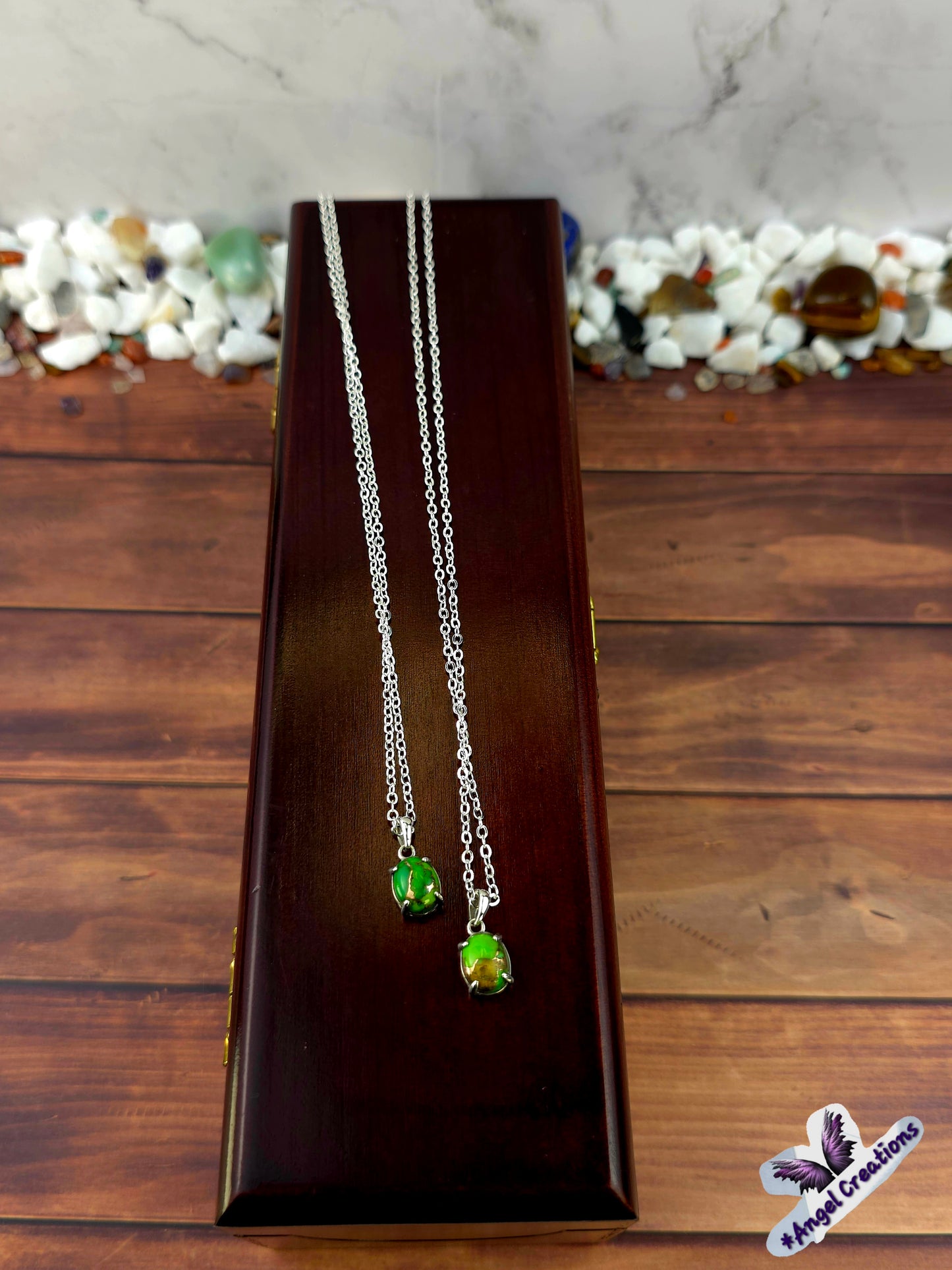 Sterling Silver Necklace Featuring A Turquoise Stone.