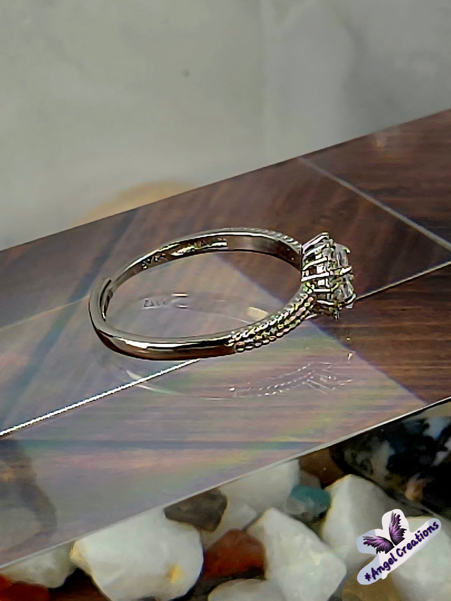 Sterling Silver Ring With Clear Oval Cubic Zirconium Gemstone