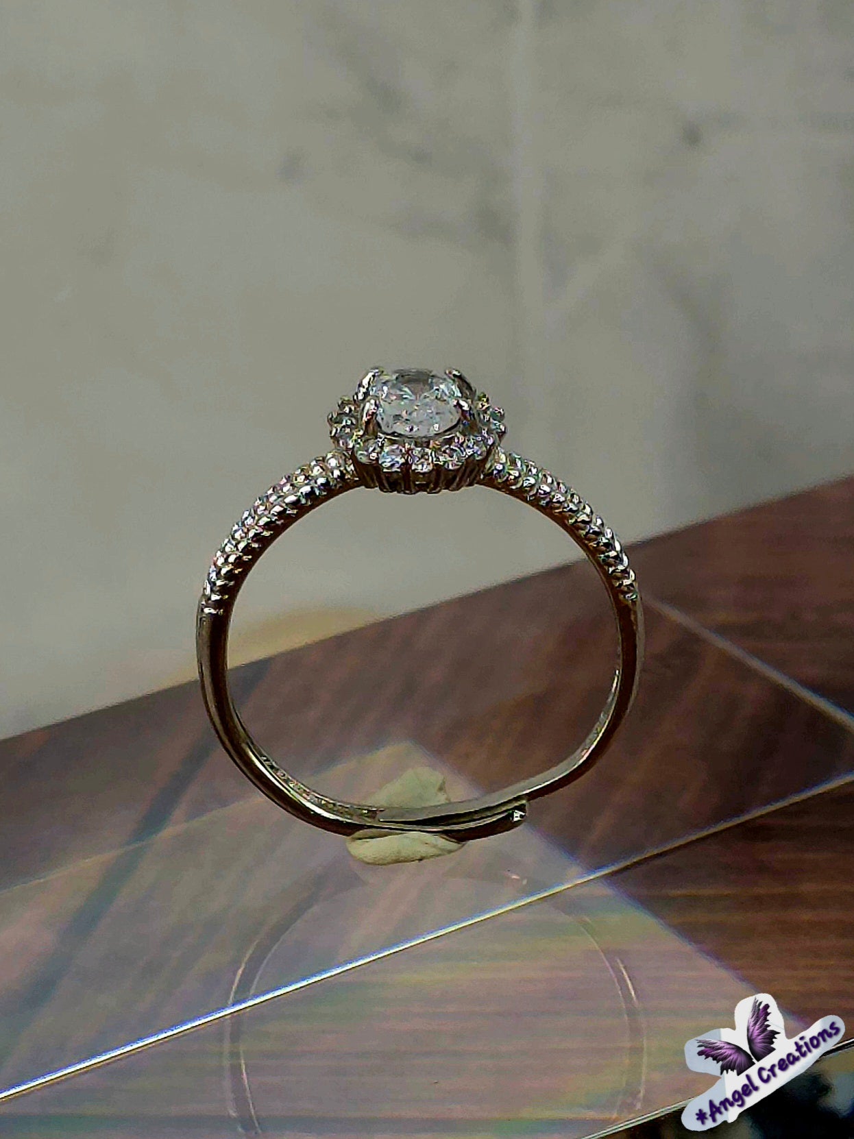 Sterling Silver Ring With Clear Oval Cubic Zirconium Gemstone