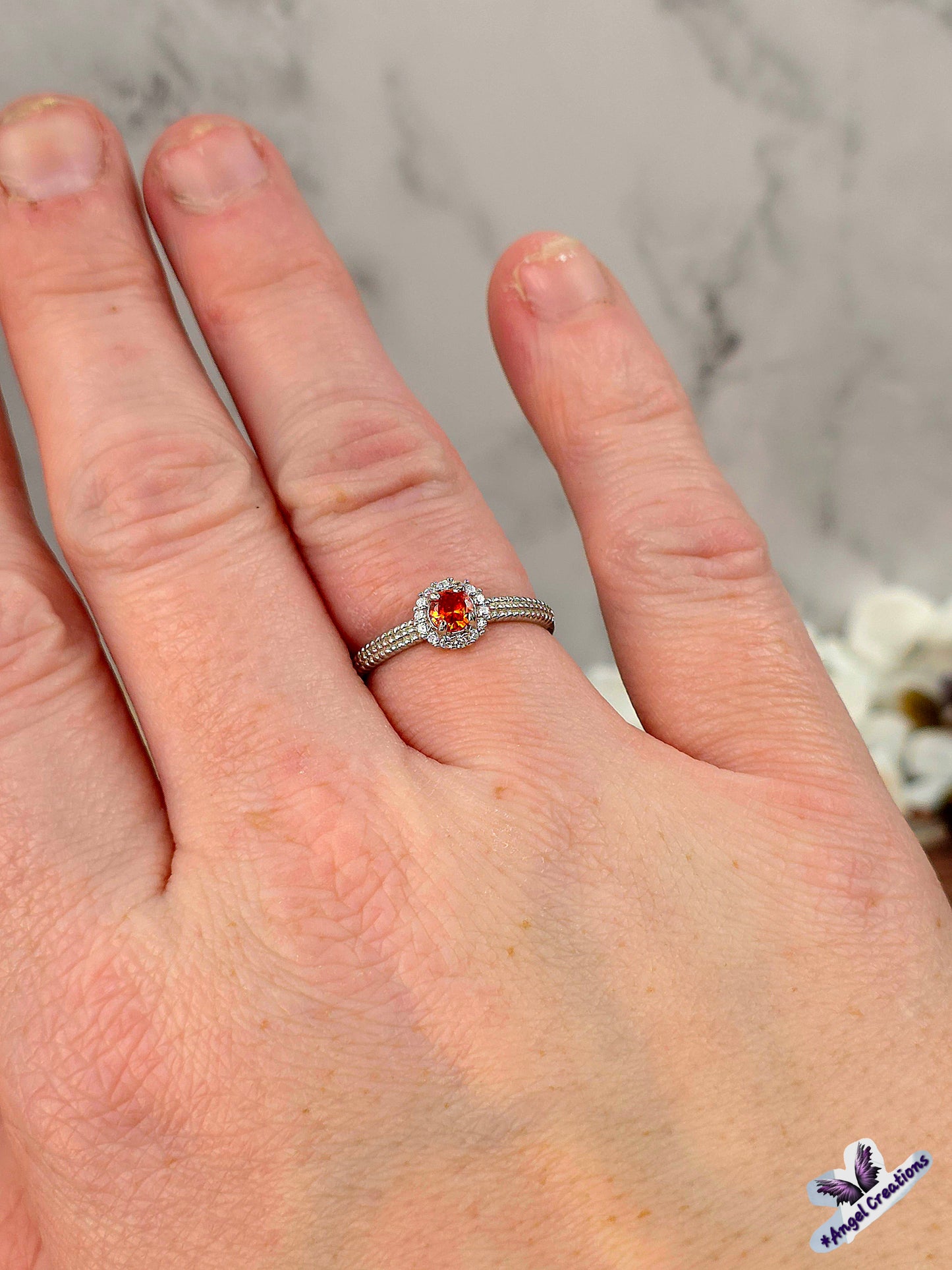 Ruby Gemstone Sterling Silver Adjustable Ring